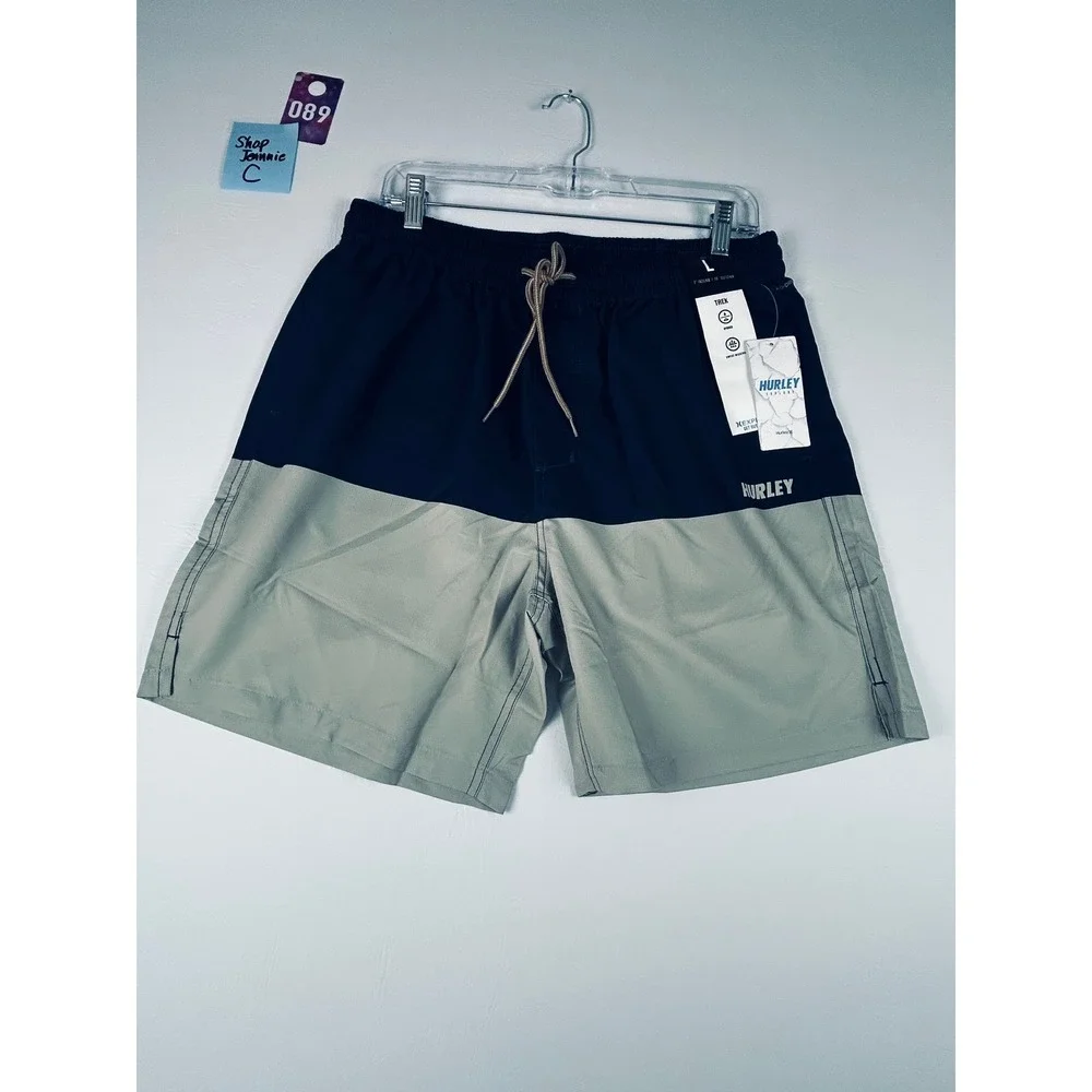 NWT Hurley Trek Hybrid Shorts Mens Large Navy Khaki 7